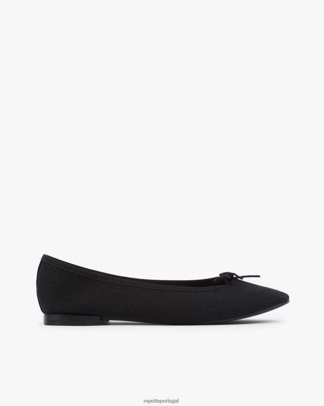 Repetto LJHHL144 mulheres bailarinas high cendrillon - veganas calçados preto