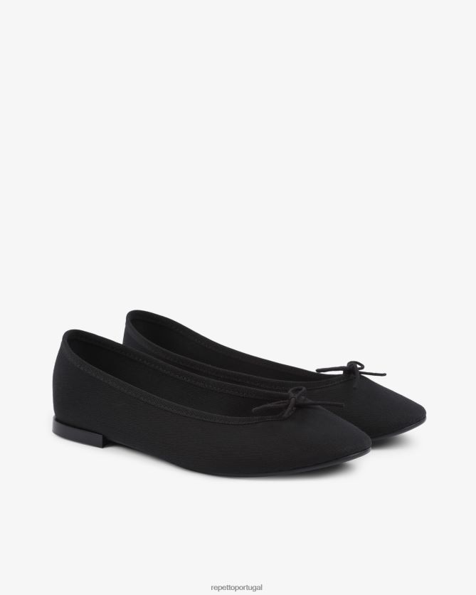 Repetto LJHHL144 mulheres bailarinas high cendrillon - veganas calçados preto