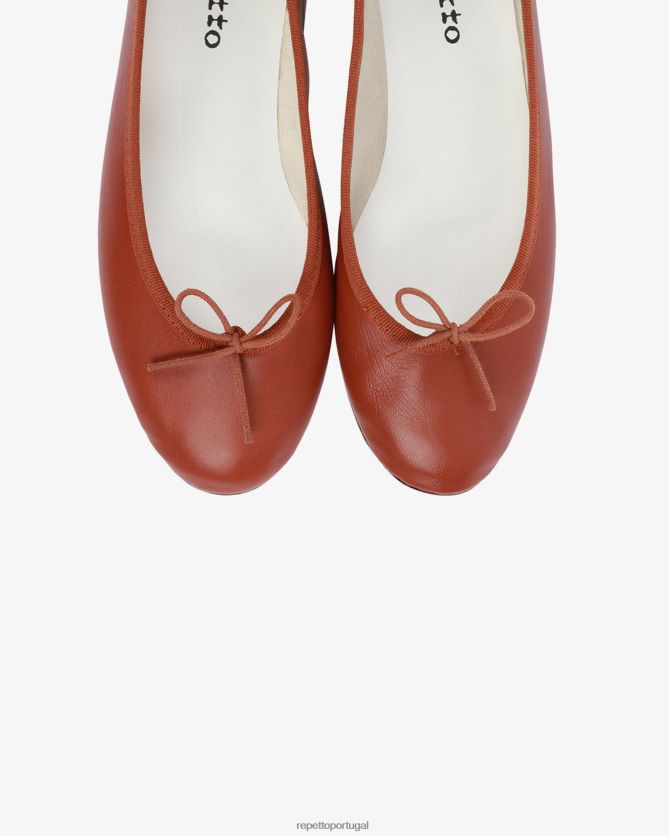 Repetto LJHHL146 mulheres bailarinas de alto cendrillon calçados camelo cubano
