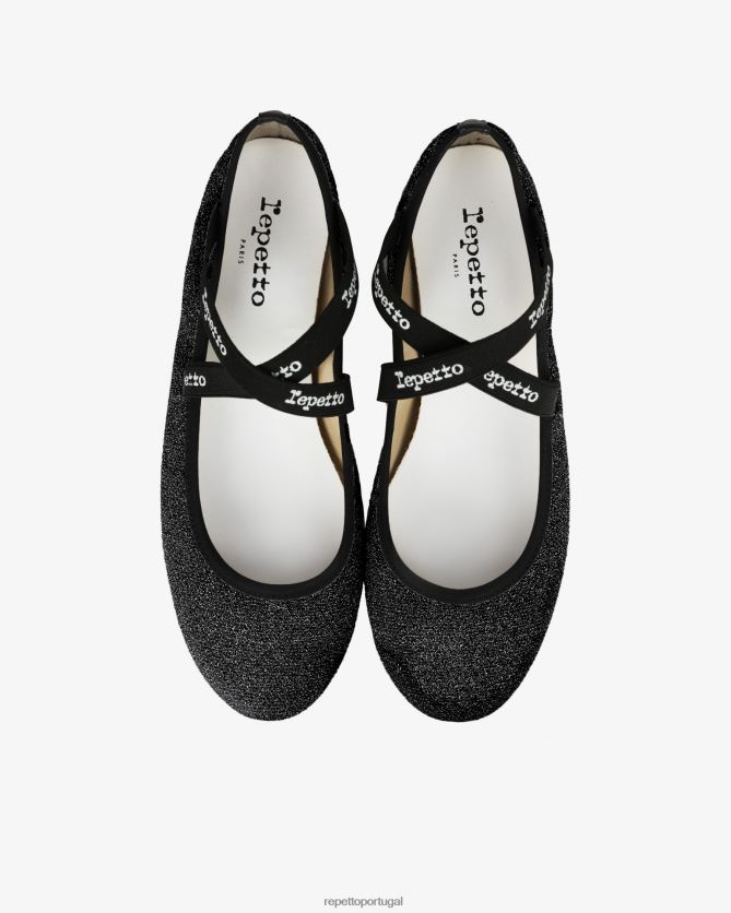 Repetto LJHHL29 mulheres joana mary janes - brilhante calçados preto