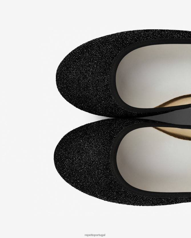 Repetto LJHHL29 mulheres joana mary janes - brilhante calçados preto