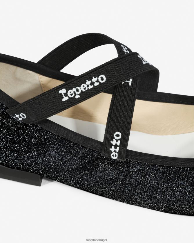 Repetto LJHHL29 mulheres joana mary janes - brilhante calçados preto