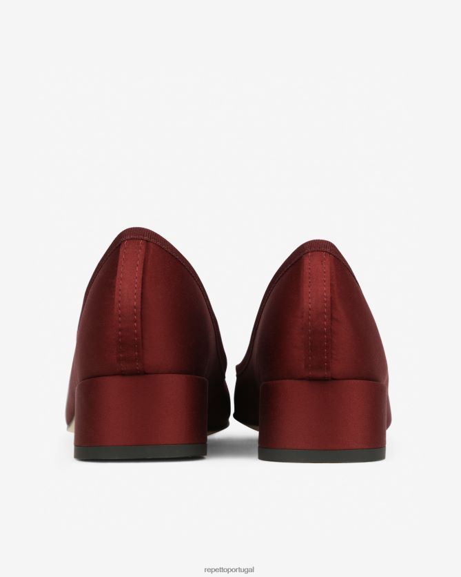 Repetto LJHHL2 mulheres bailarinas camille - cetim calçados pommar vermelho