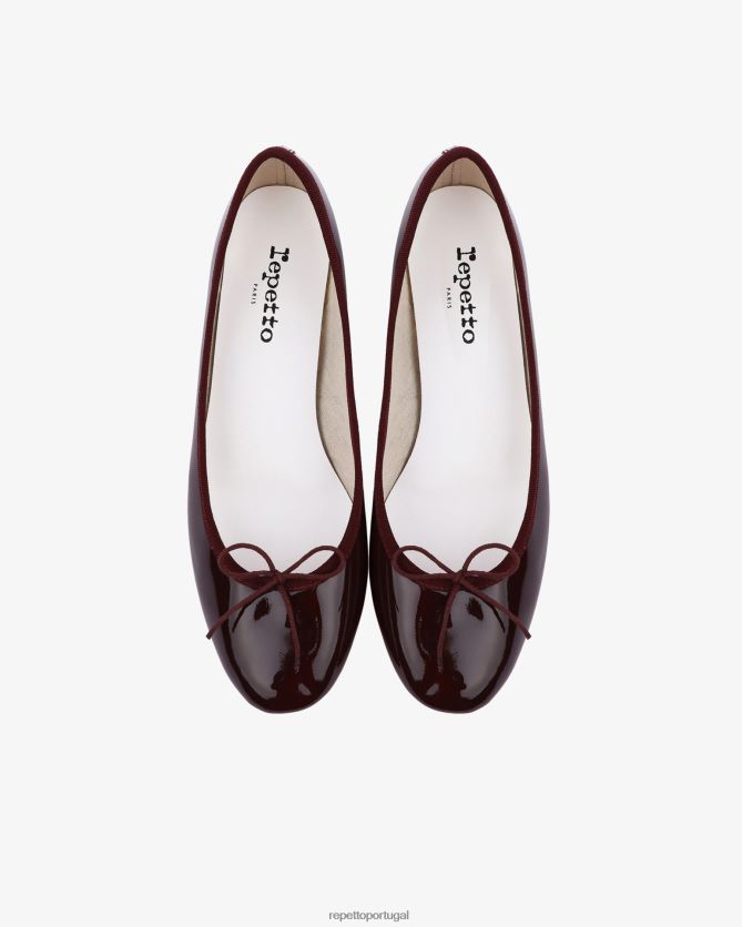 Repetto LJHHL33 mulheres bailarinas camille calçados vinho tinto profundo