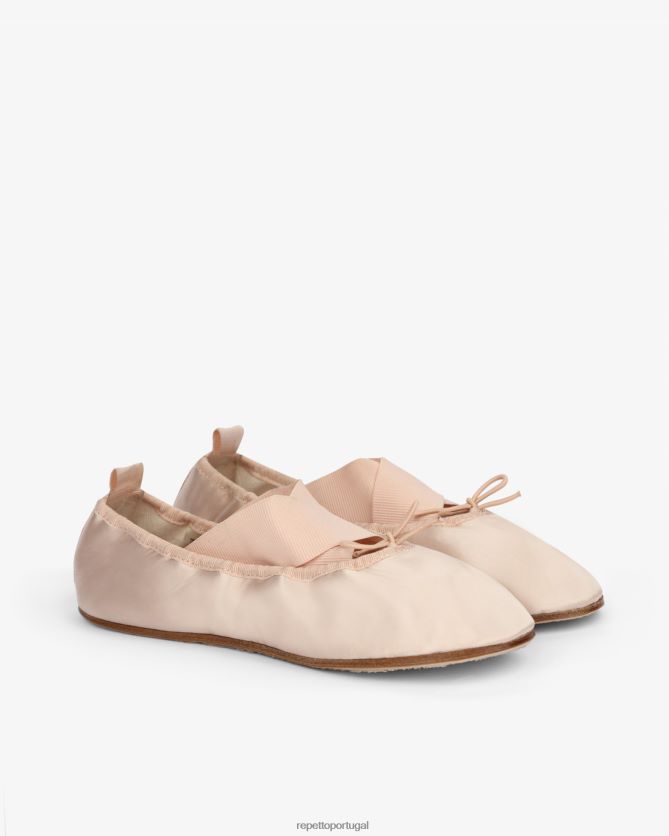 Repetto LJHHL38 mulheres gianna bailarinas - cetim calçados rosa icônico