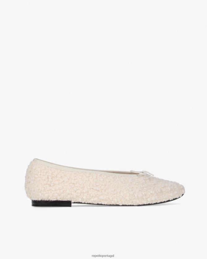 Repetto LJHHL40 mulheres lilouh bailarinas - shearling calçados coco branco
