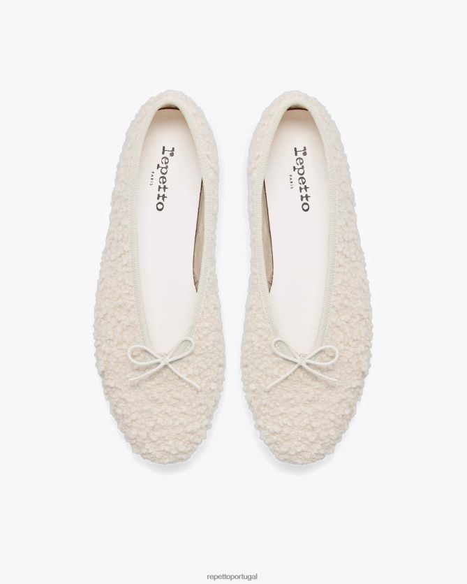 Repetto LJHHL40 mulheres lilouh bailarinas - shearling calçados coco branco