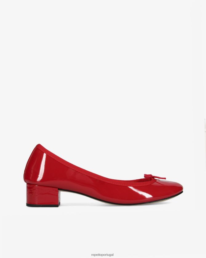 Repetto LJHHL57 mulheres bailarinas camille calçados vermelho flamejante