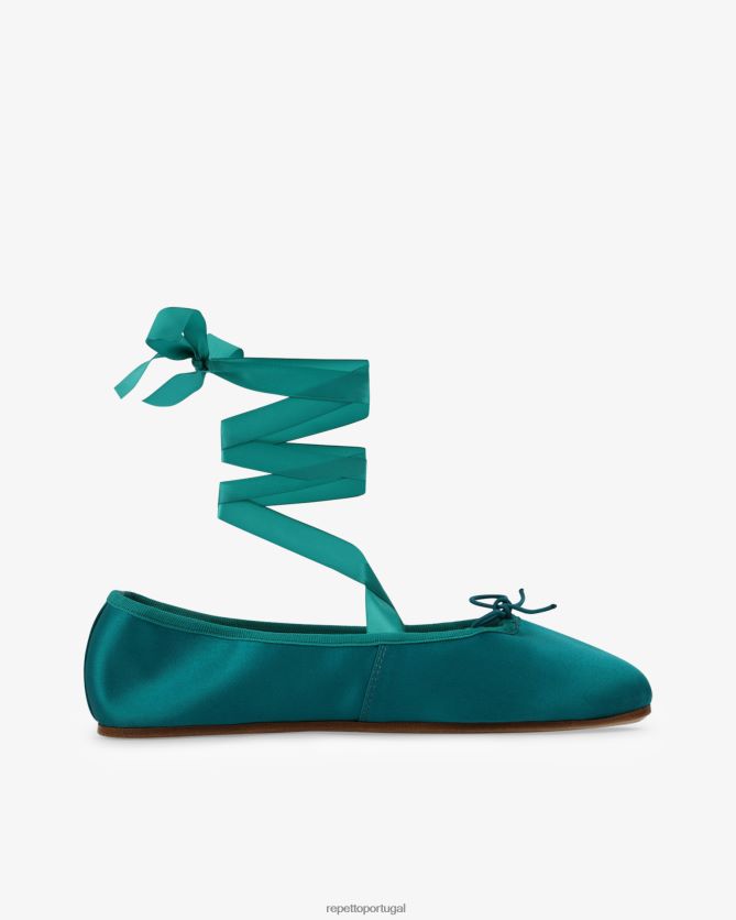 Repetto LJHHL69 mulheres bailarinas sophia - cetim calçados passarinho azul