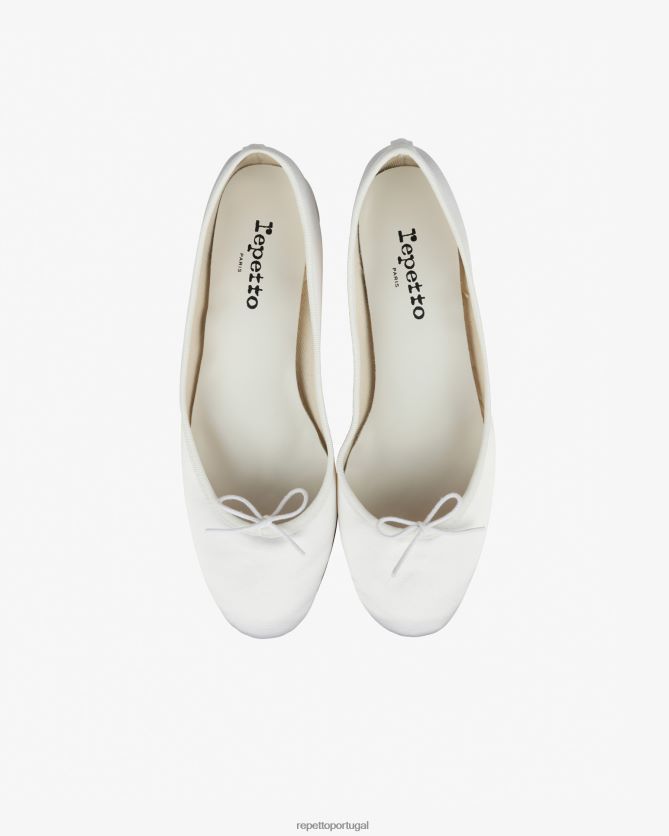 Repetto LJHHL82 mulheres bailarinas camille - cetim calçados Branco marfim