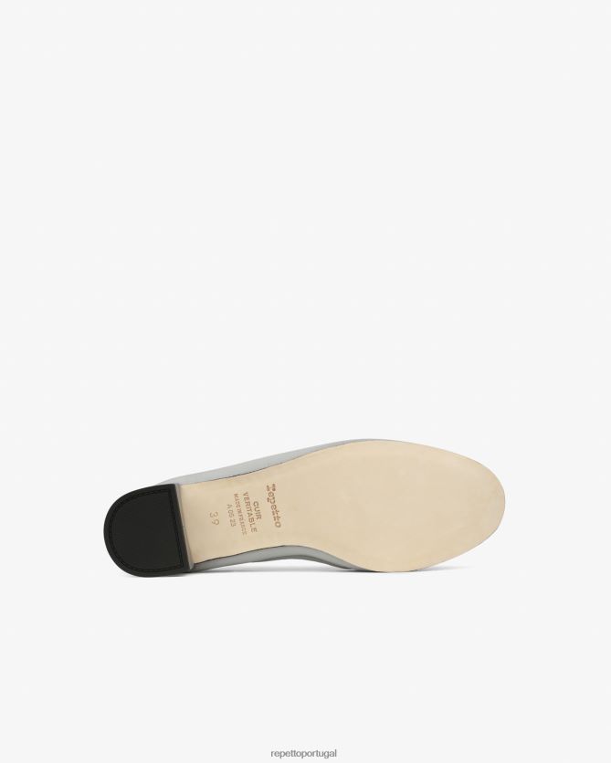 Repetto LJHHL86 mulheres bailarinas camille - cetim calçados cinza pérola