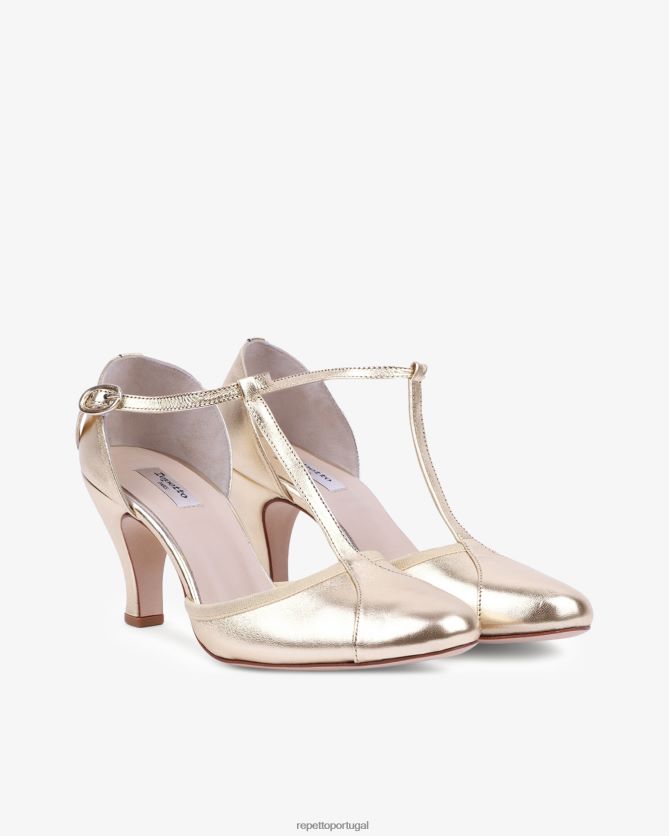Repetto LJHHL245 mulheres alças baya calçados Luz Dourada