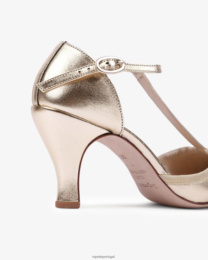 Repetto LJHHL245 mulheres alças baya calçados Luz Dourada