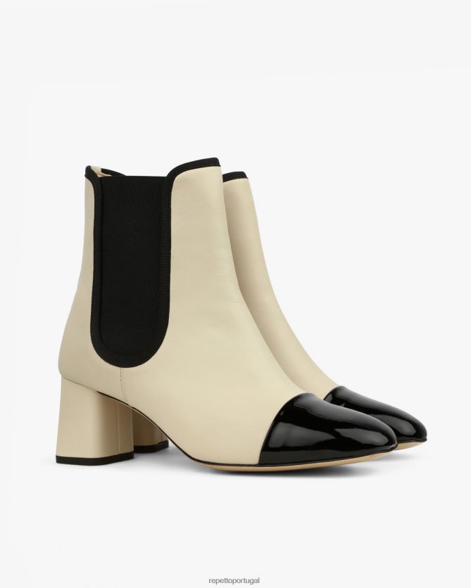 Repetto LJHHL193 mulheres bota melissa calçados cisne bege e preto