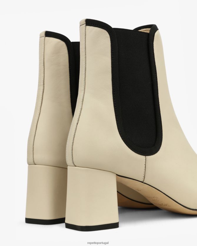 Repetto LJHHL193 mulheres bota melissa calçados cisne bege e preto