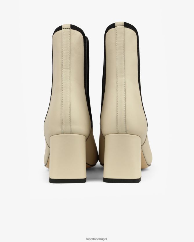 Repetto LJHHL193 mulheres bota melissa calçados cisne bege e preto