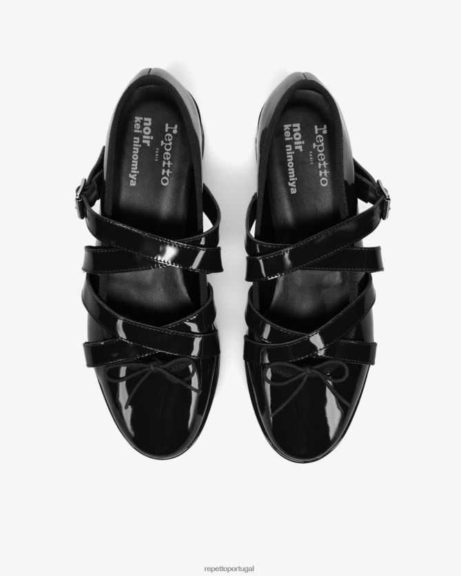 Repetto LJHHL154 mulheres x noir kei ninomiya - plataforma mary janes calçados preto