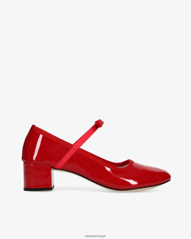 Repetto LJHHL156 mulheres guilhermete mary janes calçados vermelho flamejante