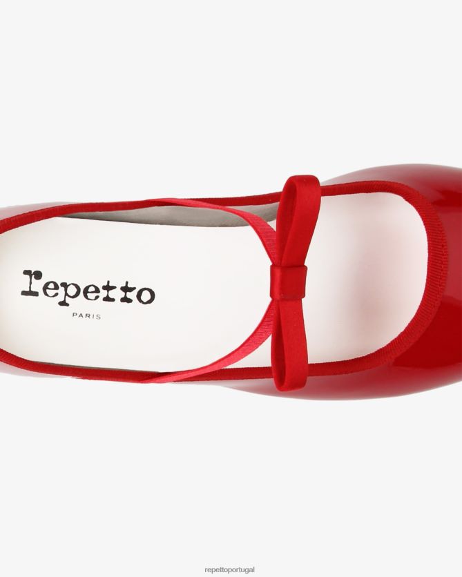 Repetto LJHHL156 mulheres guilhermete mary janes calçados vermelho flamejante