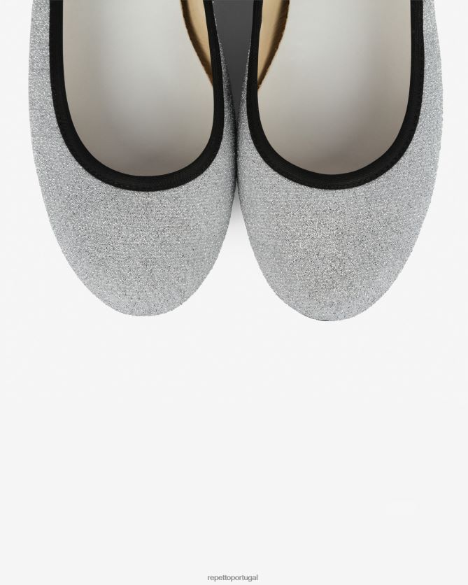 Repetto LJHHL161 mulheres joana mary janes - brilhante calçados prata