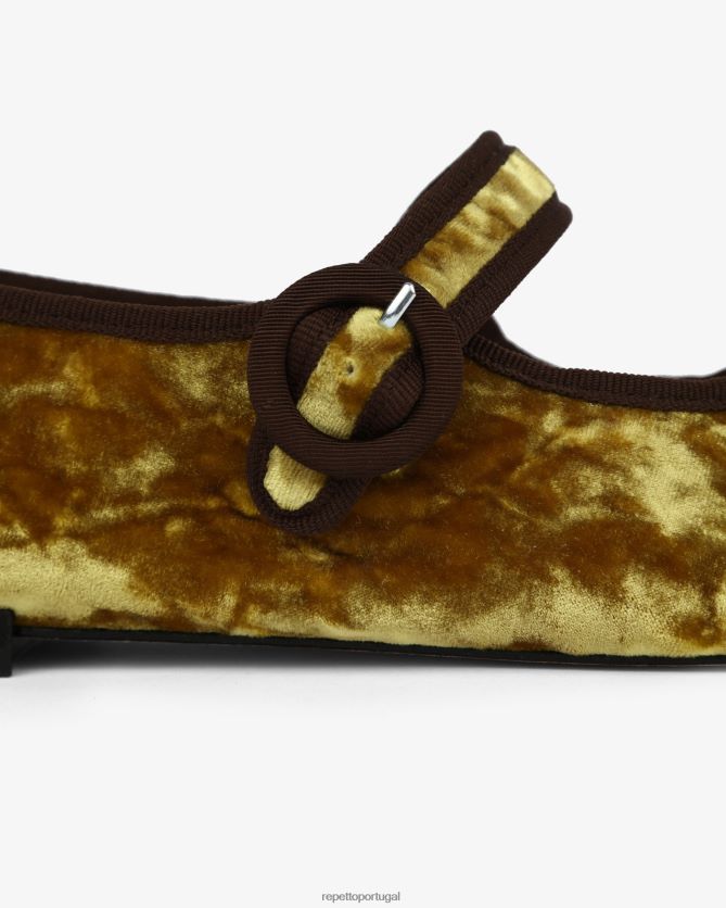 Repetto LJHHL163 mulheres Geórgia Maria Janes calçados ouro antigo