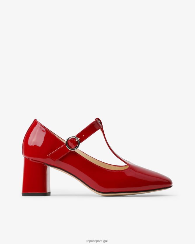 Repetto LJHHL177 mulheres tara mary janes calçados vermelho flamejante