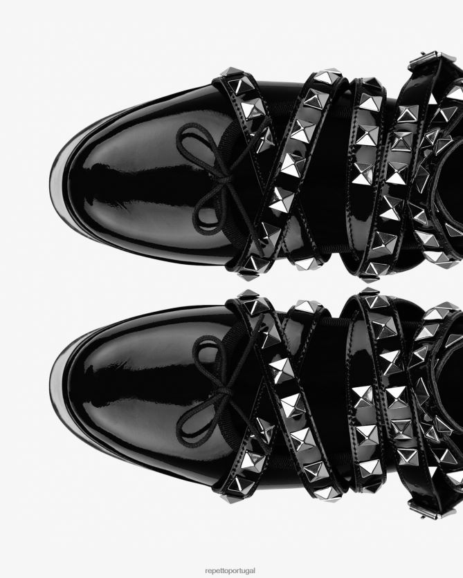 Repetto LJHHL181 mulheres x noir kei ninomiya - plataforma mary janes com tira no tornozelo calçados preto