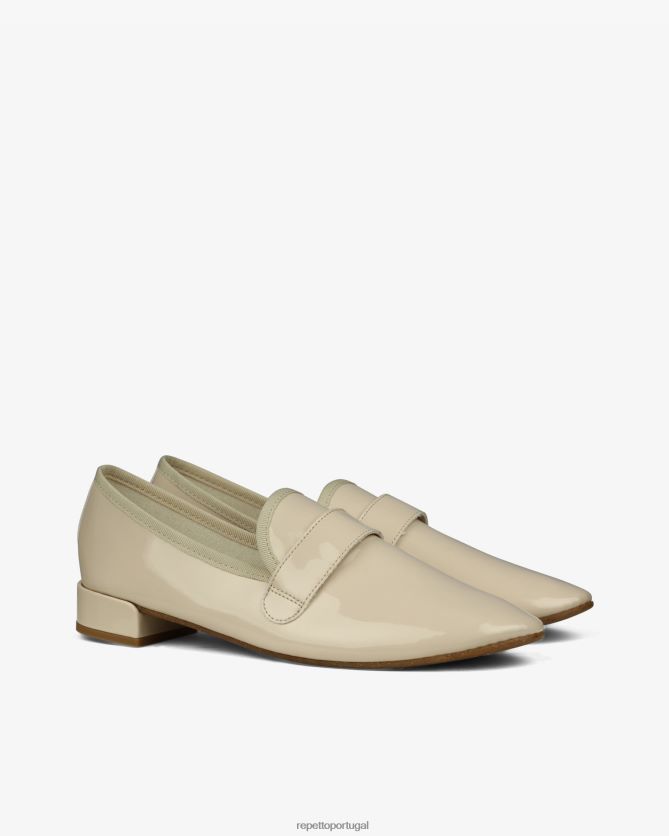 Repetto LJHHL219 mulheres mocassins michael - veganos calçados cisne bege