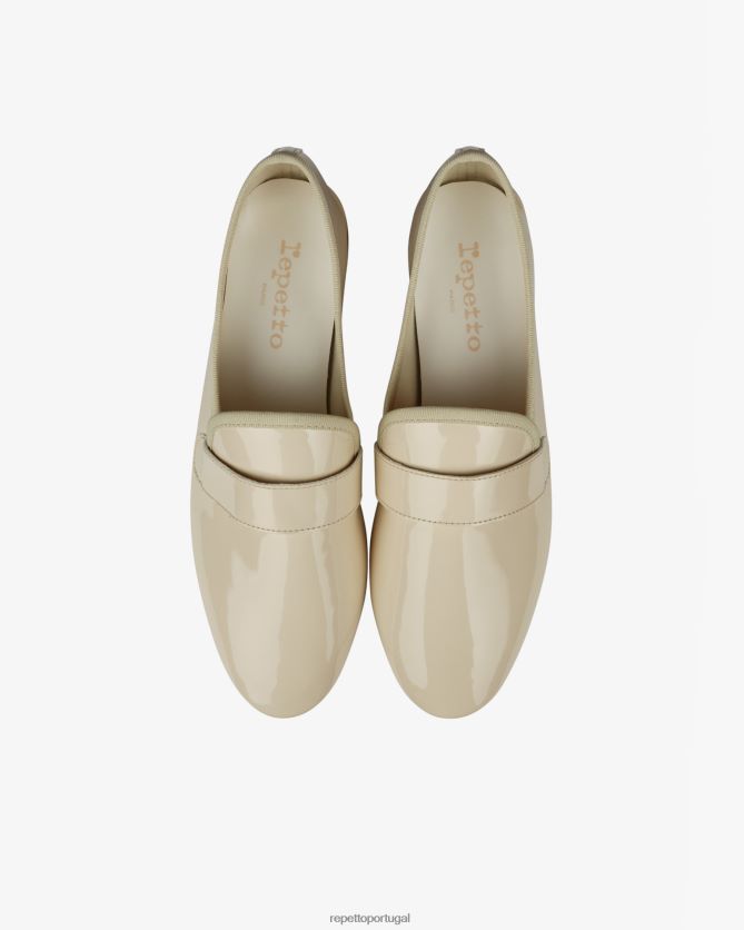 Repetto LJHHL219 mulheres mocassins michael - veganos calçados cisne bege