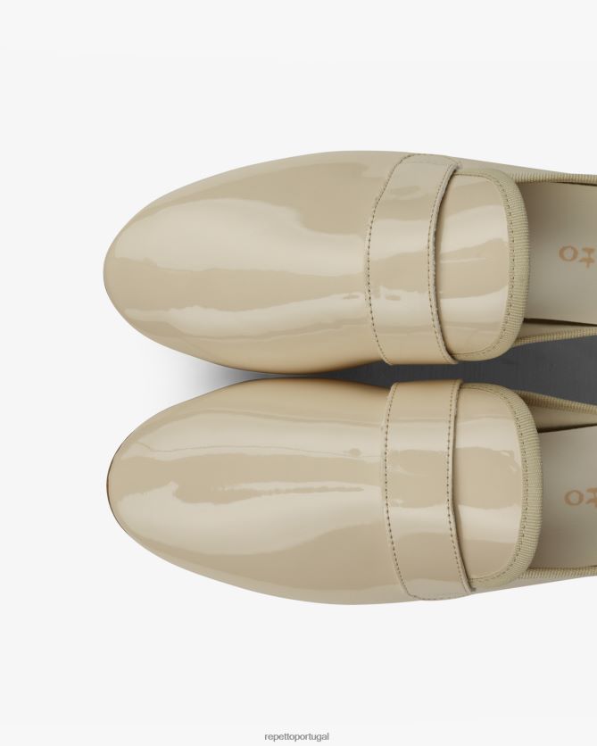 Repetto LJHHL219 mulheres mocassins michael - veganos calçados cisne bege