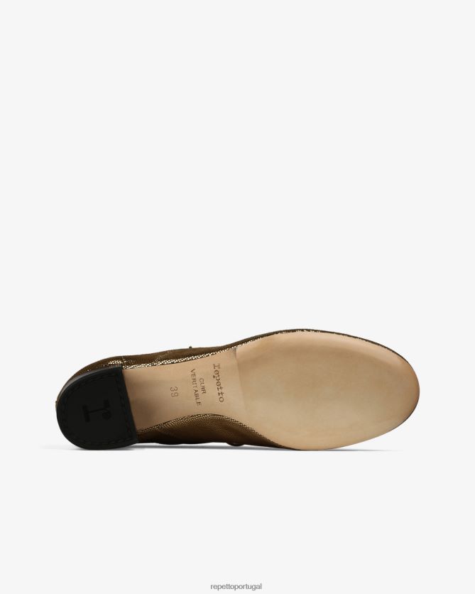 Repetto LJHHL206 mulheres sapato oxford de fado calçados ouro antigo