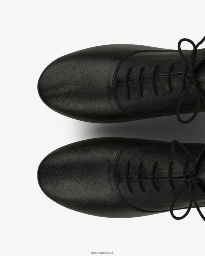 Repetto LJHHL207 mulheres sapatos oxford de fado calçados preto