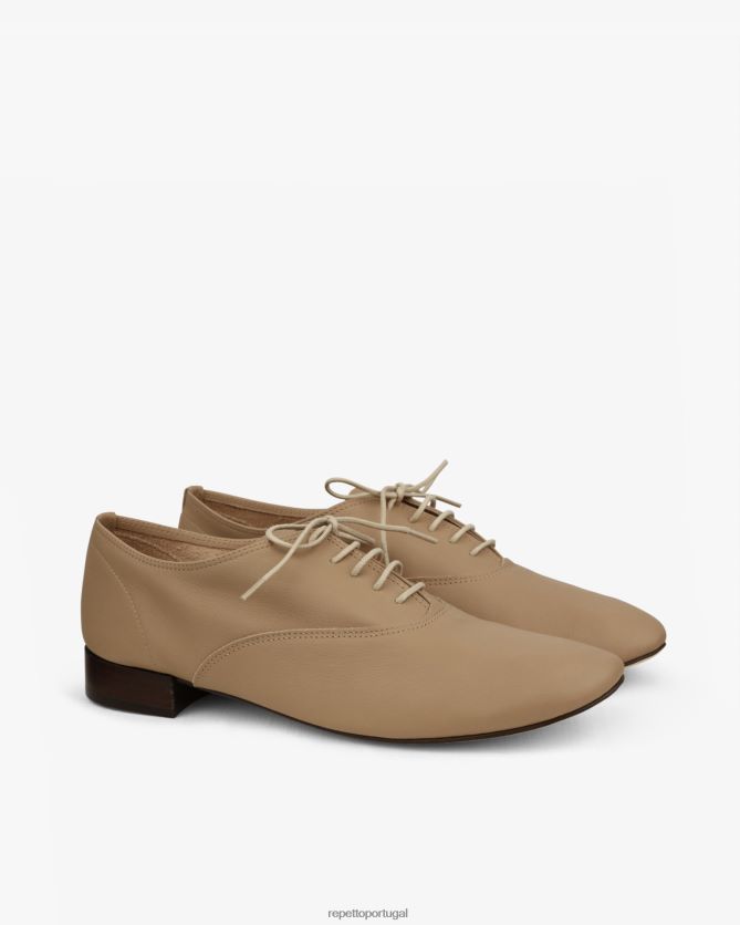 Repetto LJHHL213 mulheres sapato oxford zizi calçados caxemira bege