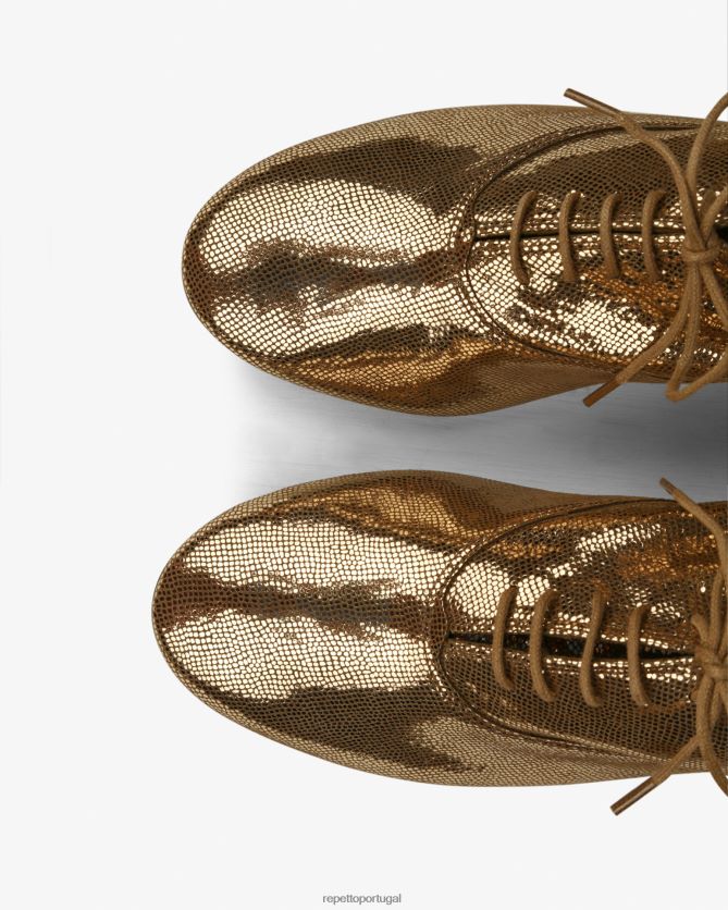 Repetto LJHHL214 mulheres sapato oxford zizi calçados ouro antigo