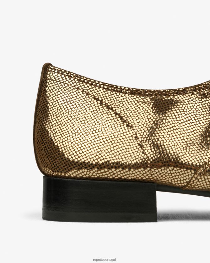 Repetto LJHHL214 mulheres sapato oxford zizi calçados ouro antigo