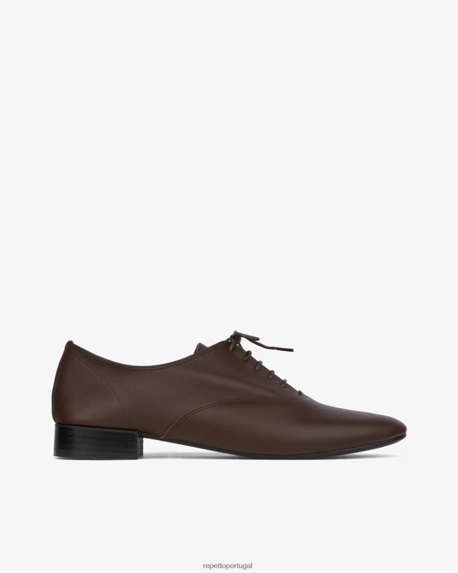 Repetto LJHHL215 mulheres sapato oxford zizi calçados marrom ristretto
