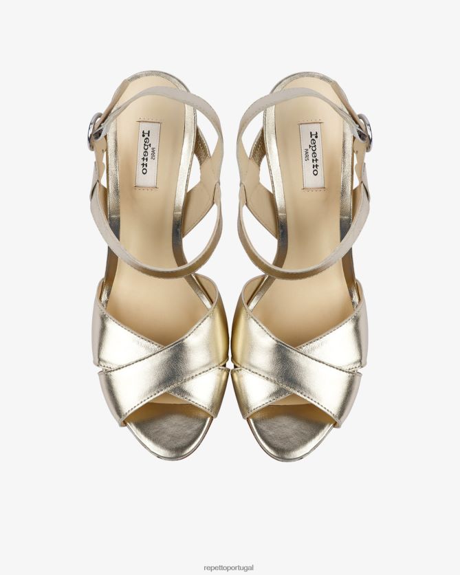 Repetto LJHHL238 mulheres sandálias timi calçados Luz Dourada
