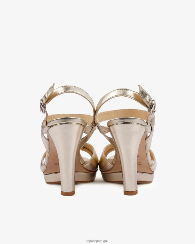 Repetto LJHHL238 mulheres sandálias timi calçados Luz Dourada