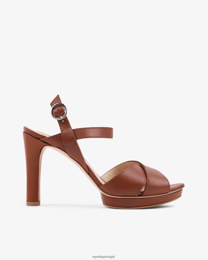 Repetto LJHHL240 mulheres sandálias timi calçados camelo cubano