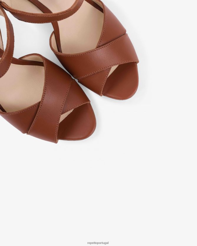Repetto LJHHL240 mulheres sandálias timi calçados camelo cubano