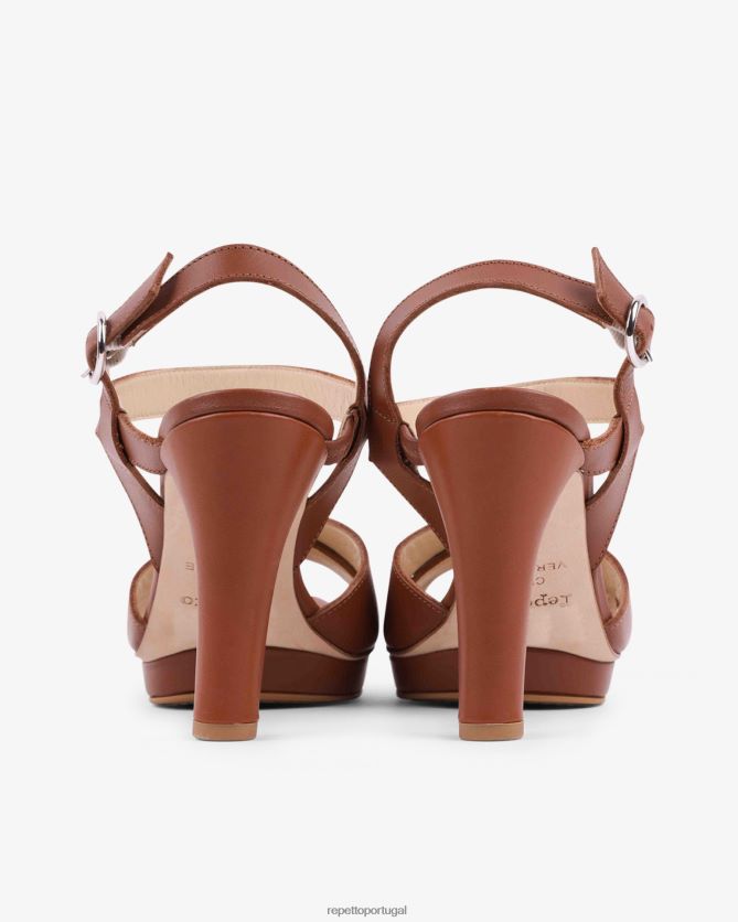 Repetto LJHHL240 mulheres sandálias timi calçados camelo cubano