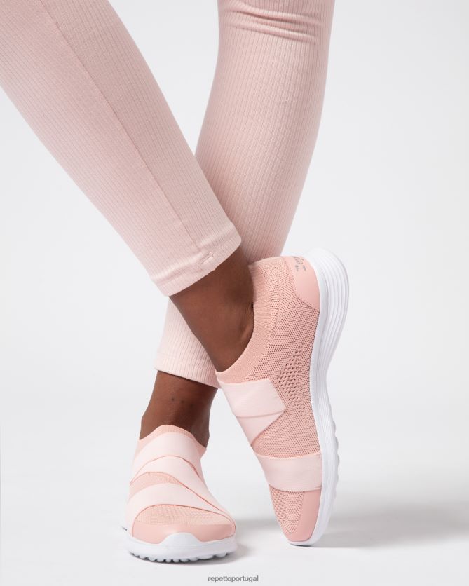 Repetto LJHHL249 mulheres tênis de dança ruban calçados pétala rosa