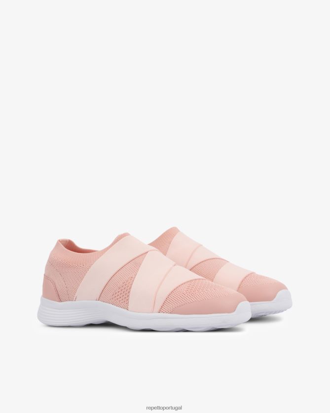 Repetto LJHHL249 mulheres tênis de dança ruban calçados pétala rosa