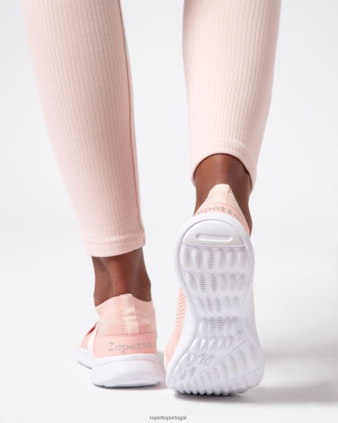 Repetto LJHHL249 mulheres tênis de dança ruban calçados pétala rosa