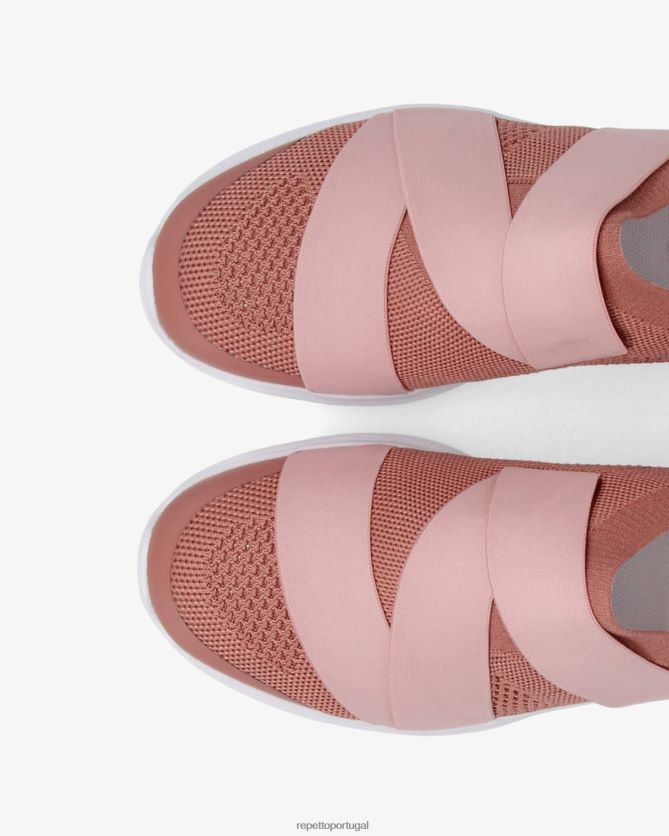 Repetto LJHHL250 mulheres tênis de dança ruban calçados laranja terracota