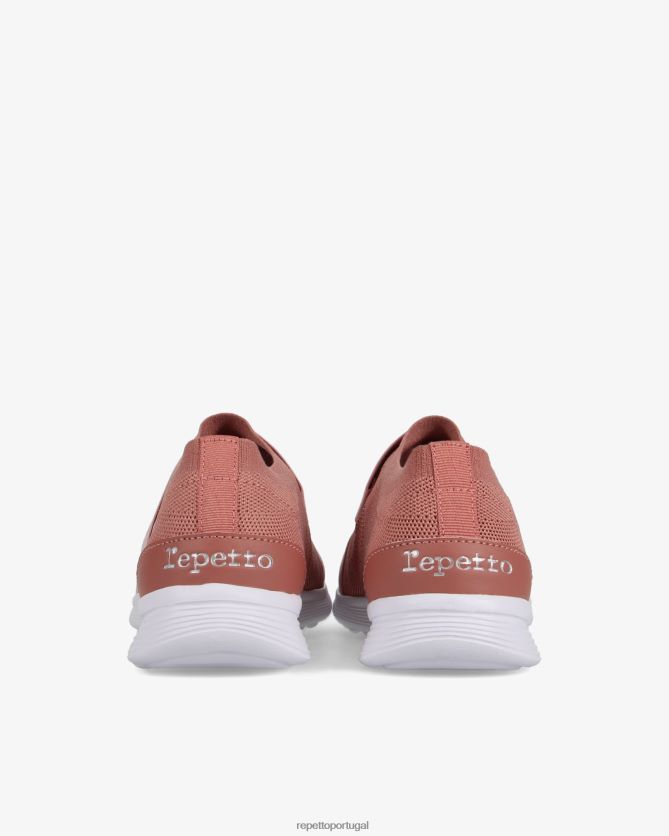 Repetto LJHHL250 mulheres tênis de dança ruban calçados laranja terracota