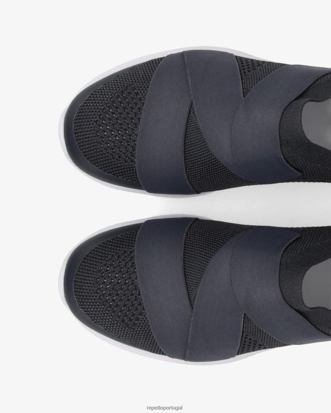 Repetto LJHHL251 mulheres tênis de dança ruban calçados cinza antracite