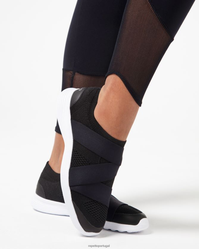 Repetto LJHHL252 mulheres tênis de dança ruban calçados preto