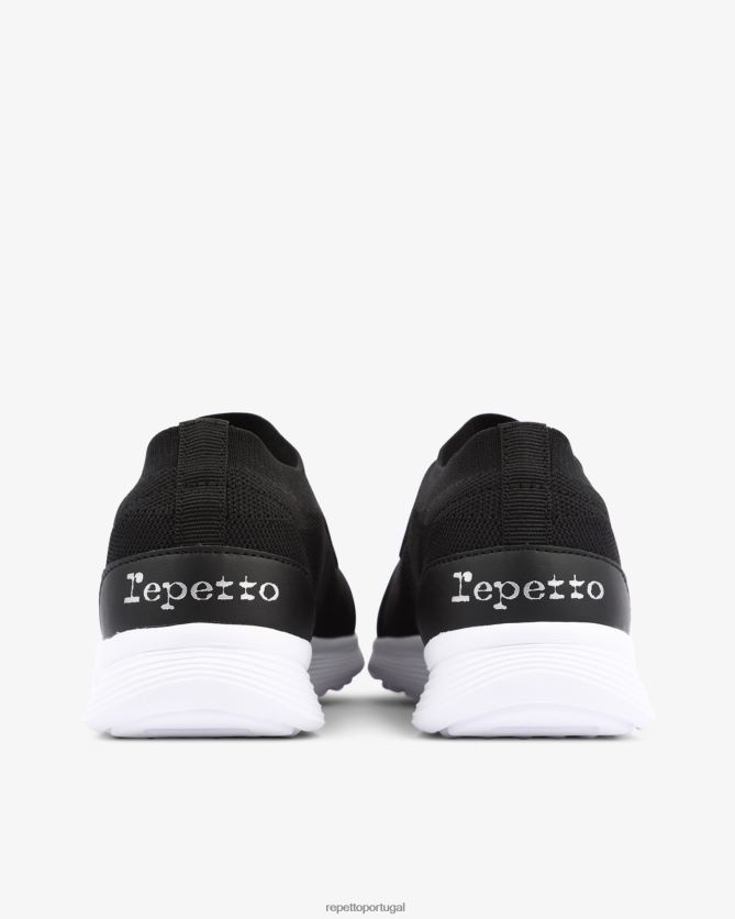 Repetto LJHHL252 mulheres tênis de dança ruban calçados preto