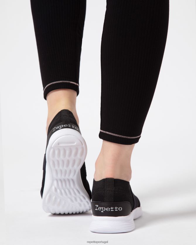 Repetto LJHHL252 mulheres tênis de dança ruban calçados preto